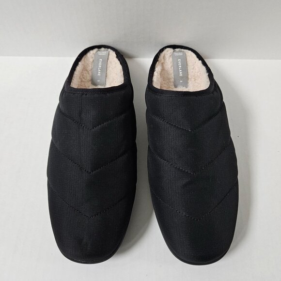 Everlane The ReNew Slippers Womens 8 Black Quilted Puffer Slip Ons - Picture 1 of 8